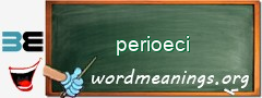 WordMeaning blackboard for perioeci